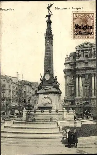 Ak Brüssel, Monument Anspach