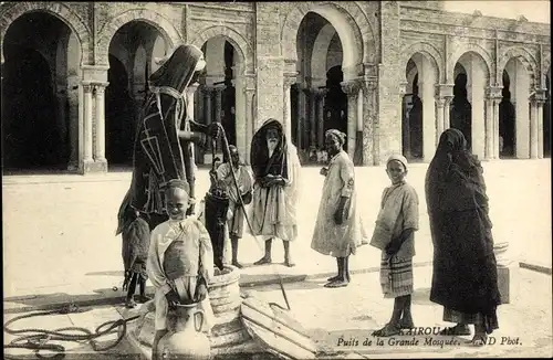 Ak Kairouan Tunesien, Puits de la Grande Mosquee, Wasserschöpfer