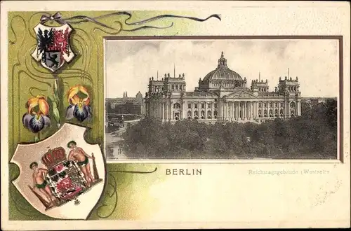 Präge Wappen Litho Berlin Mitte, Reichstagsgebäude