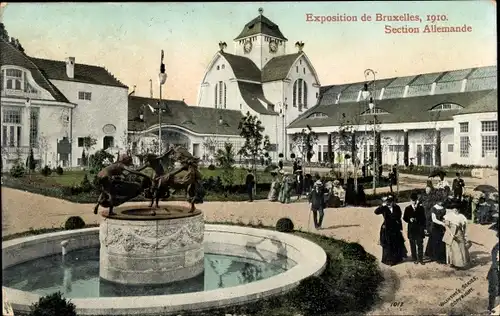 Ak Bruxelles Brüssel, Exposition 1910, Weltausstellung, Section Allemande