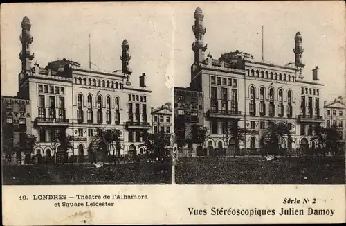 Stereo Ak London City England, Theatre de l'Alhambra et Square Leicester