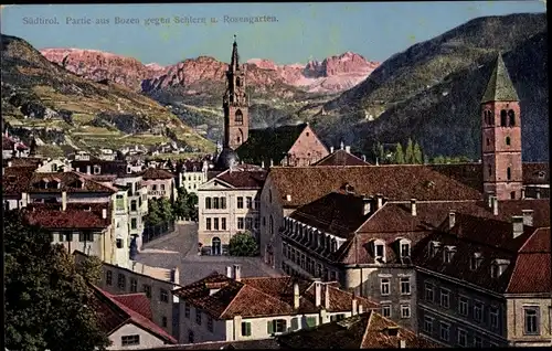 Ak Bozen Bolzano Südtirol, Schlern, Rosengarten