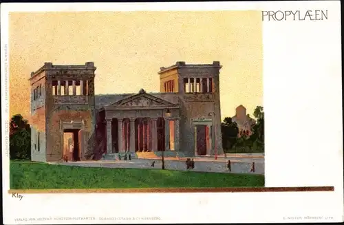 Künstler Litho Kley, Heinrich, München, Propylaen