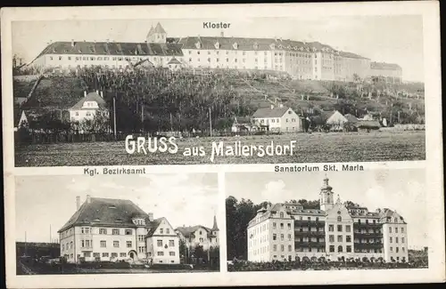 Ak Mallersdorf Pfaffenberg in Niederbayern, Kloster, Kgl. Bezirksamt, Sanatorium Skt. Maria
