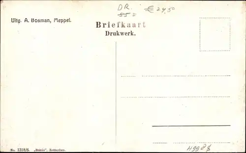 Ak Meppel Drenthe Niederlande, Stationsweg