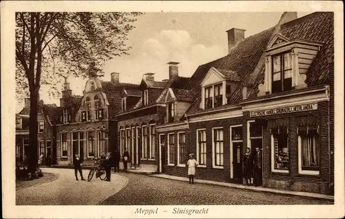 Ak Meppel Drenthe Niederlande, Sluisgracht