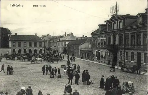 Ak Mösseberg Falköping Schweden, Stora torget