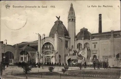 Ak Gand Gent Ostflandern, Exposition Internationale 1913, Le Halle des Machines
