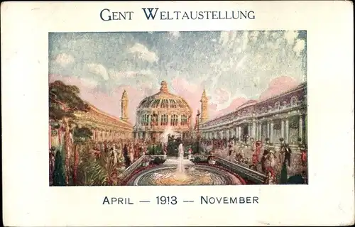 Ak Gand Gent Ostflandern, Exposition Internationale 1913
