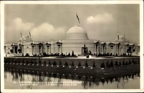 Ak Anvers Antwerpen Flandern, Weltausstellung 1930, La Section Anglaise