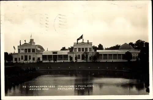 Ak Anvers Antwerpen Flandern, Weltausstellung 1930, Pavillon Italien