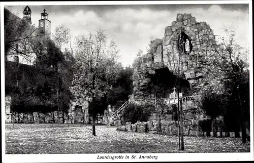 Ak Góra Świętej Anny Sankt Annaberg Oberschlesien, Lourdesgrotte