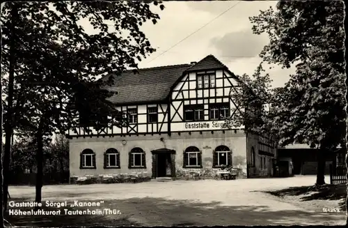 Ak Tautenhain in Thüringen, Gaststätte Sörgel Kanone