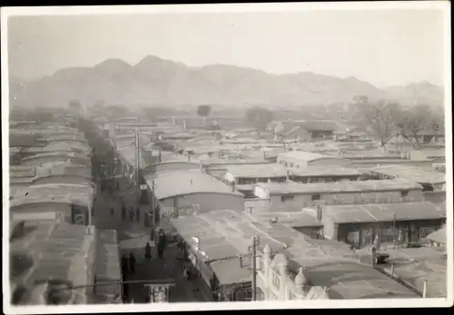 Foto China, Blick auf eine Ortschaft 1930