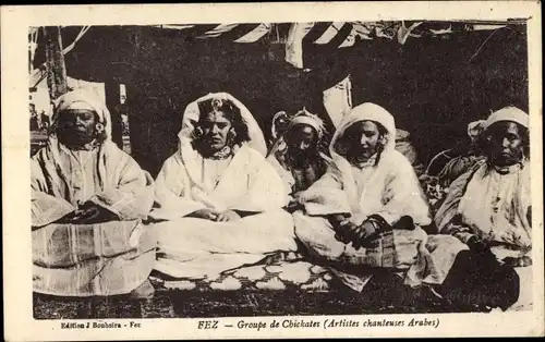 Ak Fès Fez Marokko, Groupe de Chickates (Artistes chanteuses Arabes)