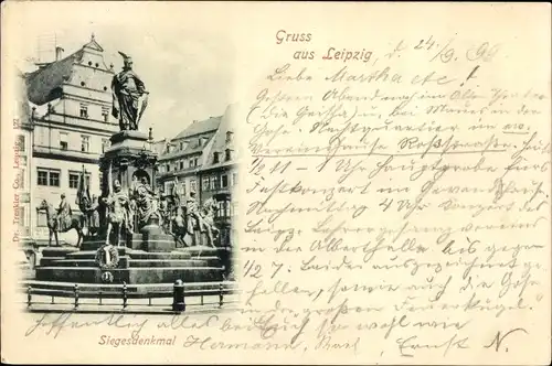 Ak Leipzig in Sachsen, Siegesdenkmal