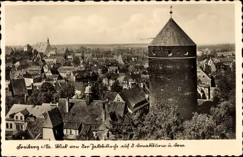 Ak Freiberg in Sachsen, Blick von der Jakobikirche auf d. Donatsturm und Dom