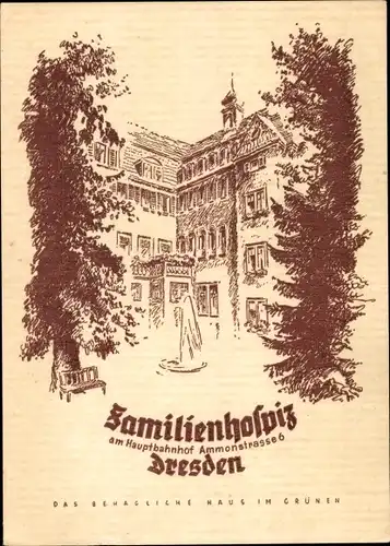 Ak Dresden, Familienhospiz am Hauptbahnhof, Ammonstraße 6