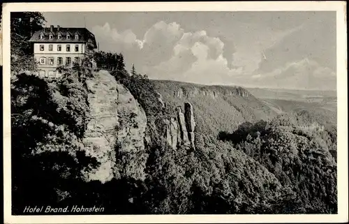 Ak Hohnstein Sächsische Schweiz, Hotel Brand