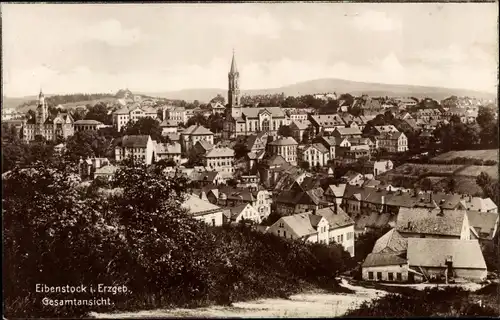 Ak Eibenstock im Erzgebirge Sachsen, Gesamtansicht