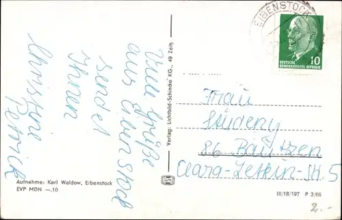 Ak Eibenstock Erzgebirge, Ortsansicht