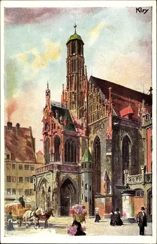 Künstler Ak Kley, Heinrich, Nürnberg, Frauenkirche