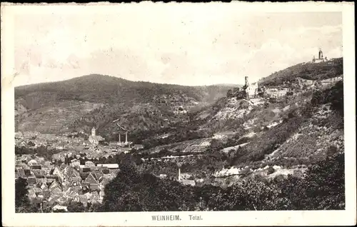 Ak Weinheim an der Bergstraße Baden, Totale