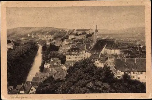 Ak Tübingen am Neckar, Teilansicht mit Kirche