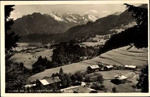 Ak Wasach Oberstdorf im Oberallgäu, Teilansicht