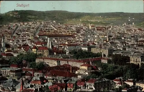 Ak Stuttgart in Württemberg, Gesamtansicht
