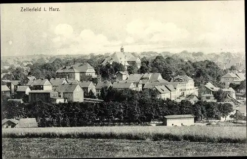 Ak Clausthal Zellerfeld im Oberharz, Totale