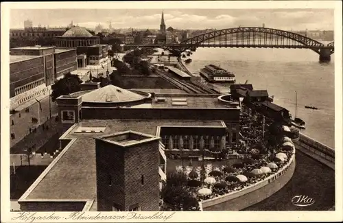 Ak Düsseldorf am Rhein, Hofgarten, Rheinterrasse