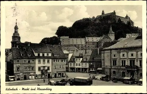 Ak Kulmbach in Oberfranken, Markt und Plassenburg