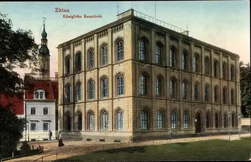 Ak Zittau in Sachsen, Königliche Bauschule