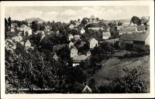 Ak Reinhardtsdorf Schöna Sächs. Schweiz, Blick auf den Ort