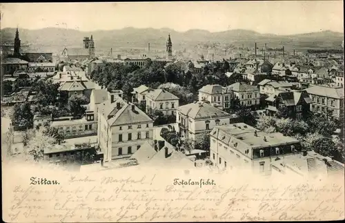 Ak Zittau in Sachsen, Totalansicht