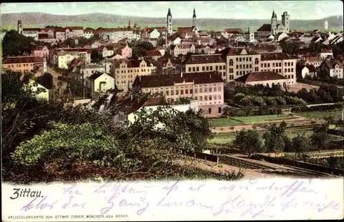 Ak Zittau in der Oberlausitz, Totalansicht