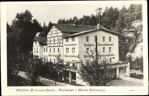 Ak Bielatal Königstein Elbe Sächsische Schweiz, Mühle Brausenstein