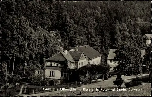 Ak Rosenthal Bielatal Sächsische Schweiz, Gaststätte Ottomühle im Bielatal