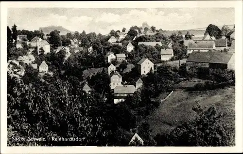 Ak Reinhardtsdorf Schöna Sächs. Schweiz, Blick auf den Ort