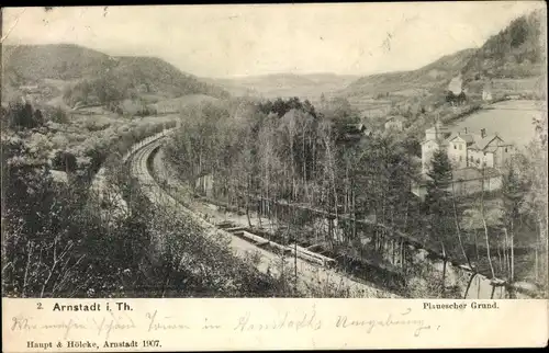 Ak Arnstadt in Thüringen, Plauescher Grund, Panorama