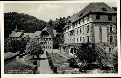 Ak Kandern im Schwarzwald Baden, Luisenheim, Außenansicht mit Gartenanlage