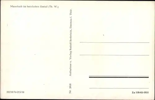 Ak Manebach Ilmenau in Thüringen, Panorama