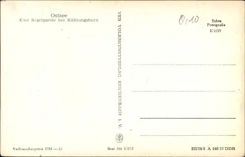 Ak Ostseebad Kühlungsborn, Eine Segelpartie, Segelboot Kü-M 104