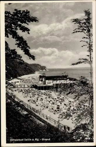 Ak Ostseebad Sellin auf Rügen, Strand