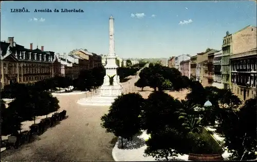 Ak Lisboa Lissabon Portugal, Avenida da Liberdade