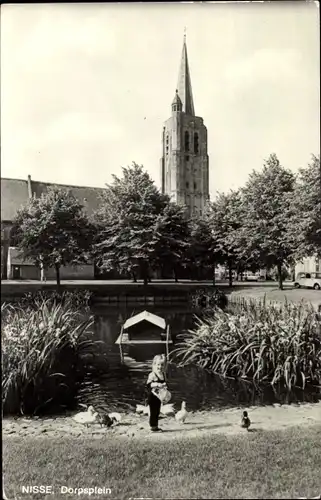 Ak Nisse Zuid Beveland Zeeland Niederlande, Dorpsplein