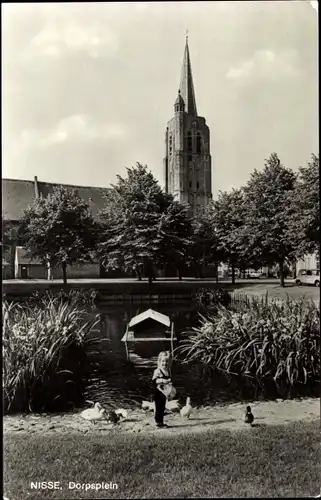 Ak Nisse Zuid Beveland Zeeland Niederlande, Dorpsplein