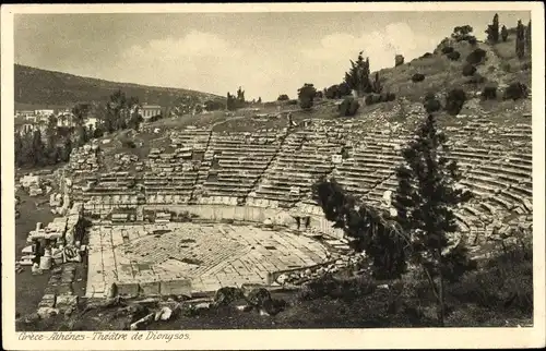 Ak Athen Griechenland, Théâtres de Dionysos