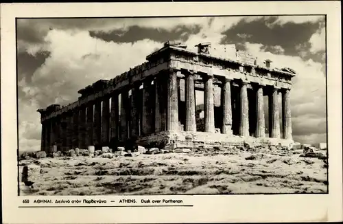 Ak Athen Griechenland, Dust over Parthenon